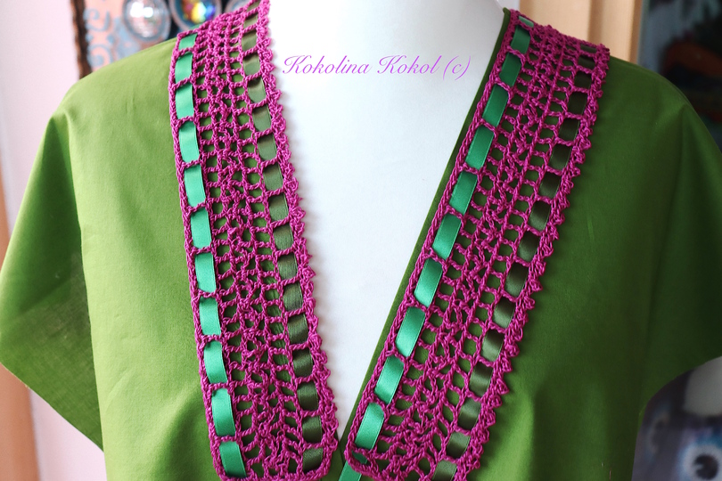 Anleitung Häkel Borte via flower power Maxi dress