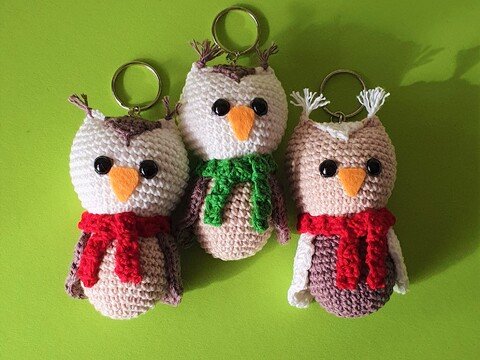 Schlüsselanhänger Taschenbaumler Eule