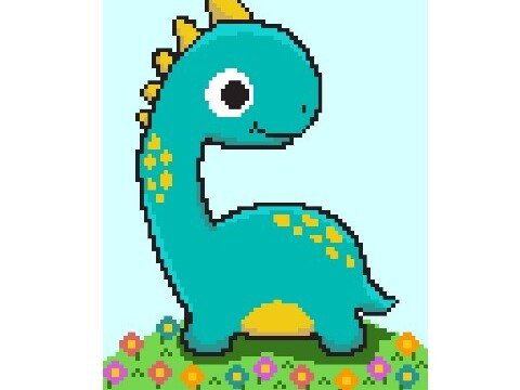 Häkelmuster * DINO - Langhals * Grafik für FM Decke