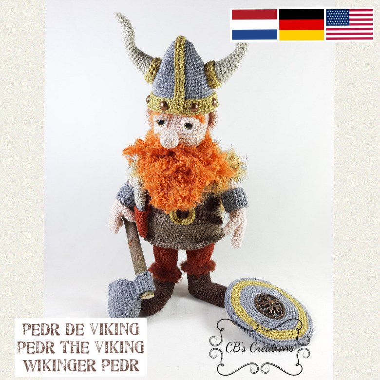Pedr der Wikinger, Amigurumi Häkelanleitung