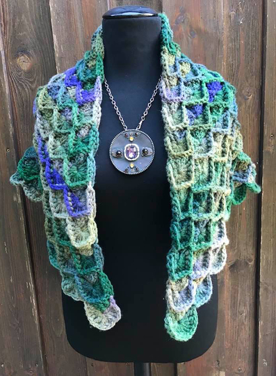 winterliches DreiecksTUCH "KUBIKUSS"