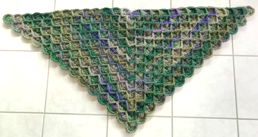 winterliches DreiecksTUCH "KUBIKUSS"