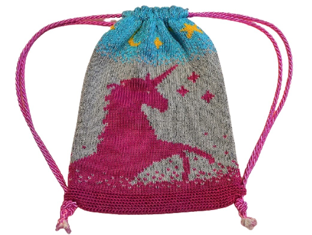 Strickanleitung Turnbeutel "Life is magic" - in Doubleface