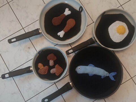 Häkelanleitung Pfannenschoner