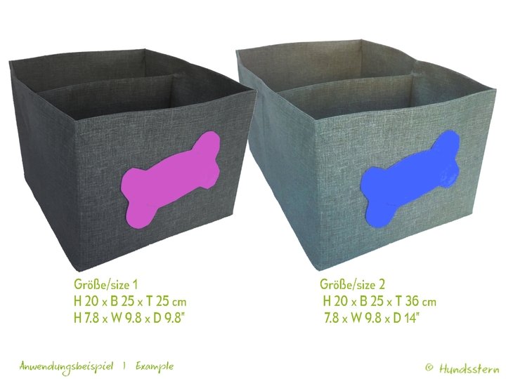 CAYLA Storage Box, lined, in 2 sizes with 2 compartments, sewing pattern