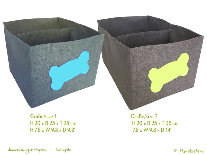 CAYLA Storage Box, lined, in 2 sizes with 2 compartments, sewing pattern