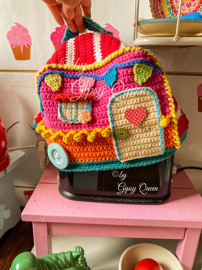 Häkelanleitung Toastverstecker Caravan Abdeckhaube