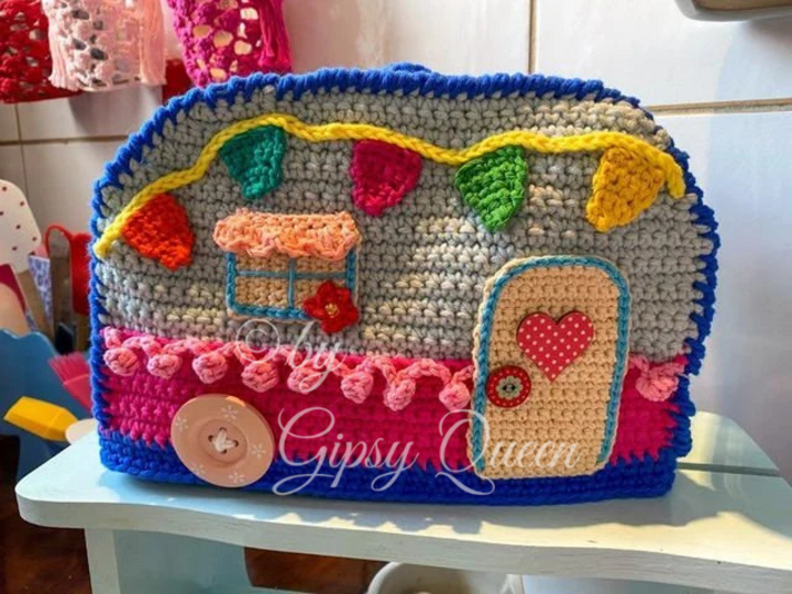 Häkelanleitung Toastverstecker Caravan Abdeckhaube