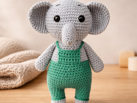 Häkelanleitung kleiner Elefant, Amigurumi, Elefant häkeln