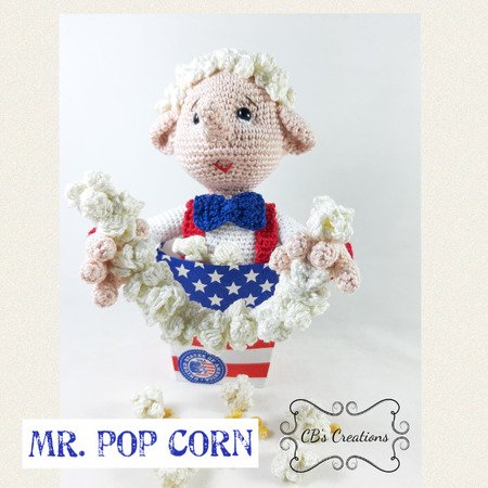 Mr. Pop Corn, Amigurumi Crochet Pattern