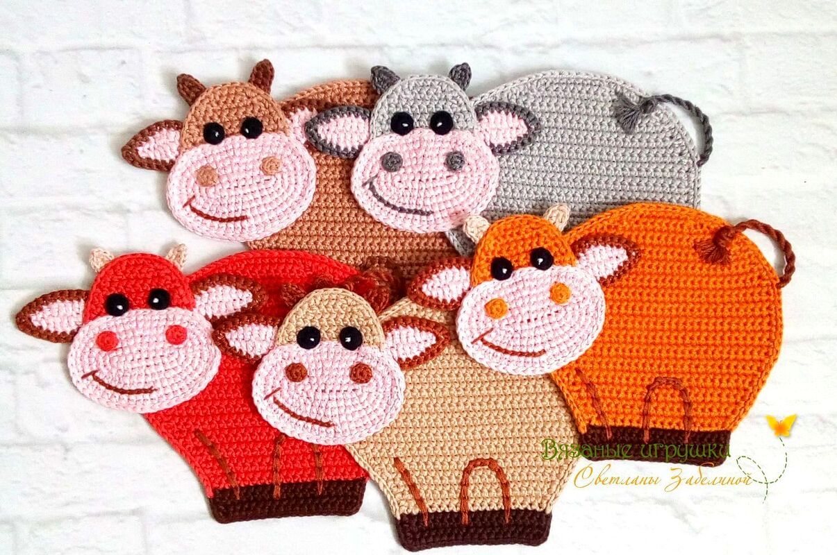 267DE Häkelanleitung Bulle Tassenuntersetzer - Hausdeko PDF Zabelina CP - Bild 15