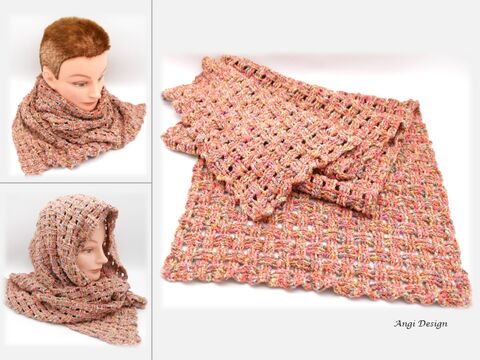 Häkelanleitung: Schals und Loops im trendigen 3D Gittermuster