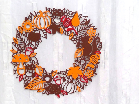Herbst Kranz Plotterdatei SVG DXF