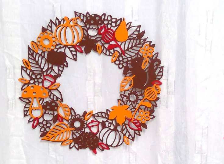 Herbst Kranz Plotterdatei SVG DXF