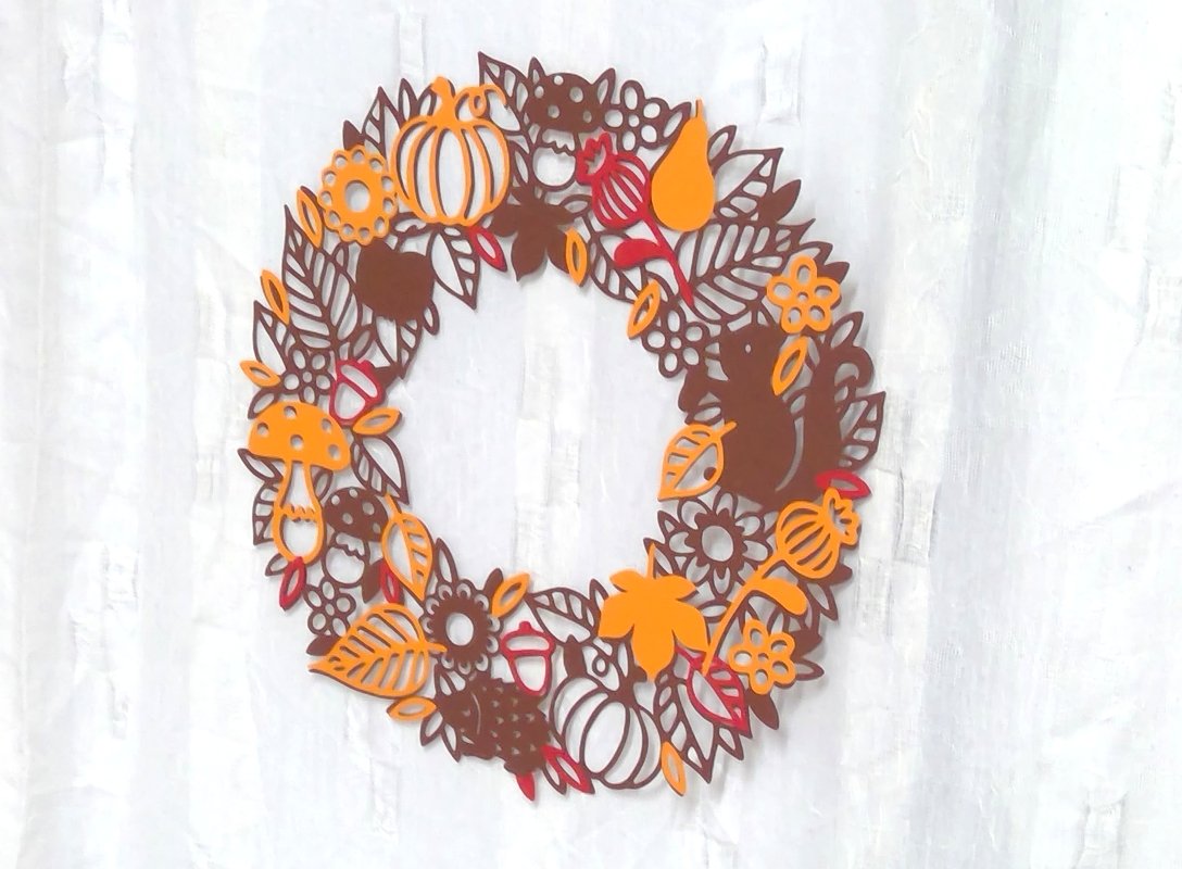 Herbstkranz Plotterdatei SVG DXF FCM