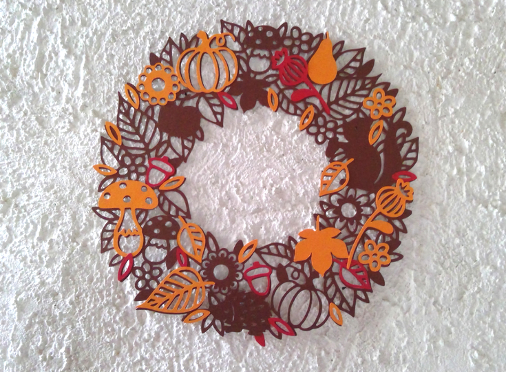Herbst Kranz Plotterdatei SVG DXF
