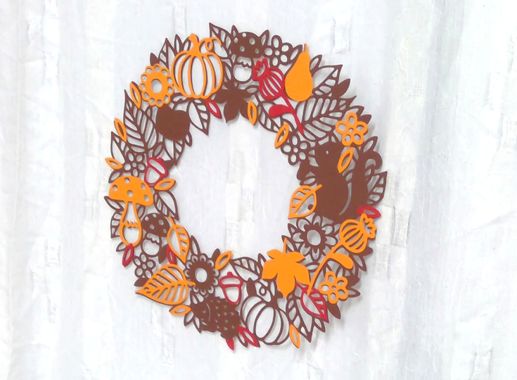 Herbst Kranz Plotterdatei SVG DXF