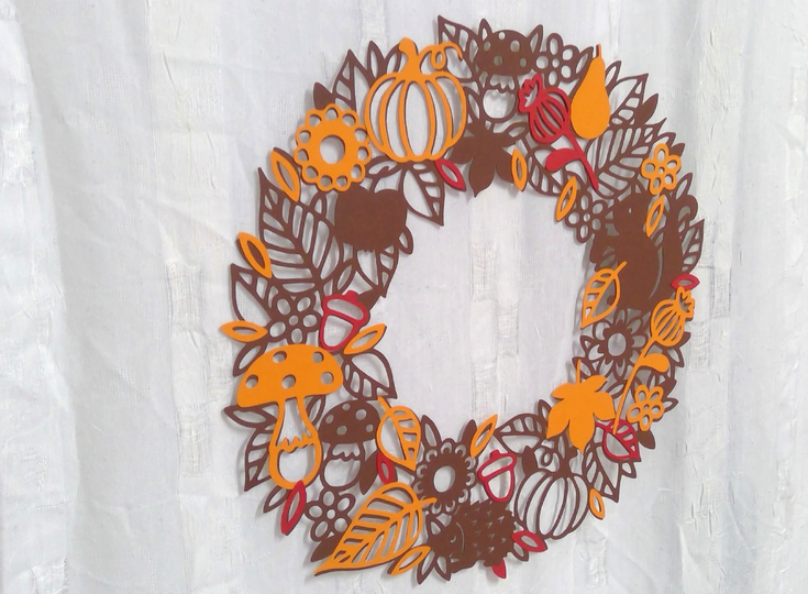 Herbst Kranz Plotterdatei SVG DXF