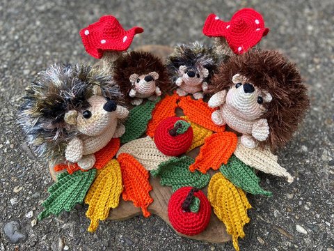 Igel Familie Häkelanleitung Amigurumi