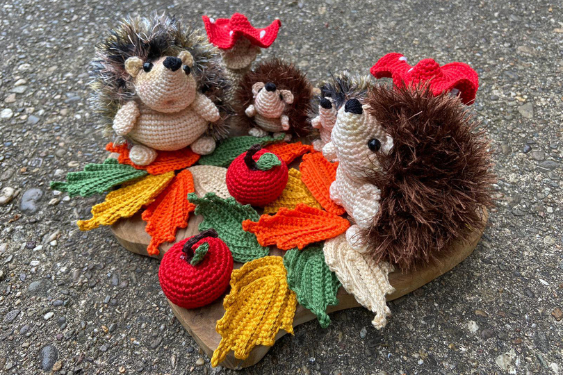 Igel Familie Häkelanleitung Amigurumi