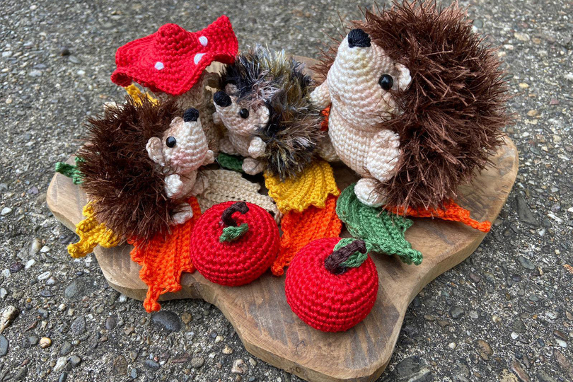 Igel Familie Häkelanleitung Amigurumi