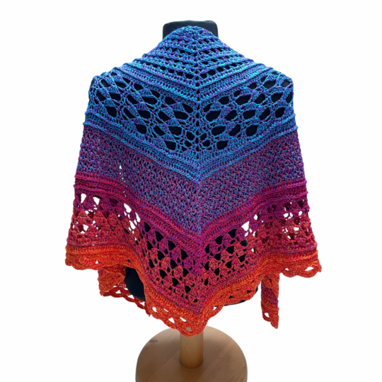 Häkelanleitung flaches Dreieckstuch "Meeresgruß"