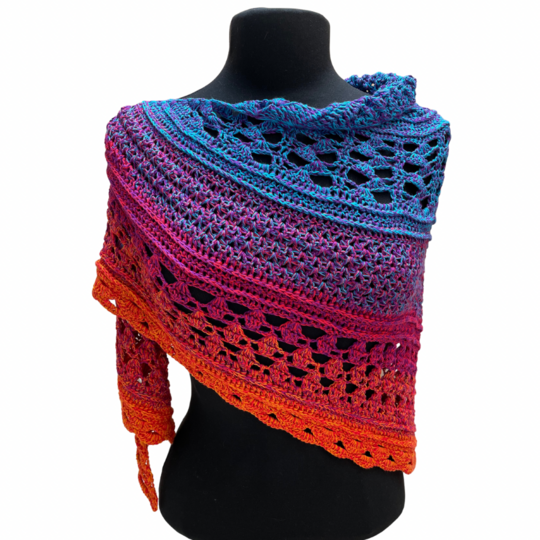 Häkelanleitung flaches Dreieckstuch "Meeresgruß"