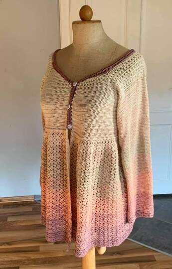 Cinderella - Jacke/Weste/ Mantel häkeln im RVO