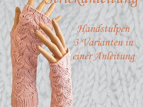 Strickanleitung Handstulpen mit Daumen