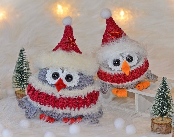Winter owls "Piep" in two sizes