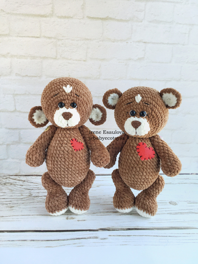 Crochet Amigurumi Pattern Plush bears Brownie