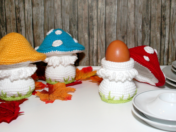 Mushroom - Egg Cozy, Decoration - Crochet Pattern