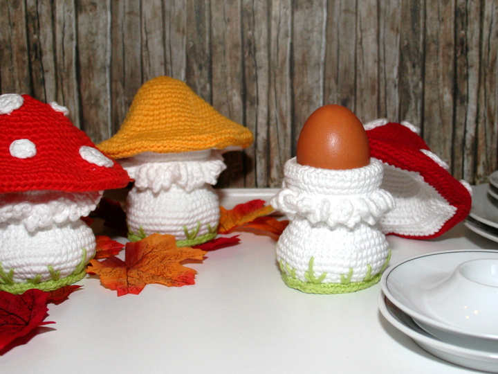 Mushroom - Egg Cozy, Decoration - Crochet Pattern