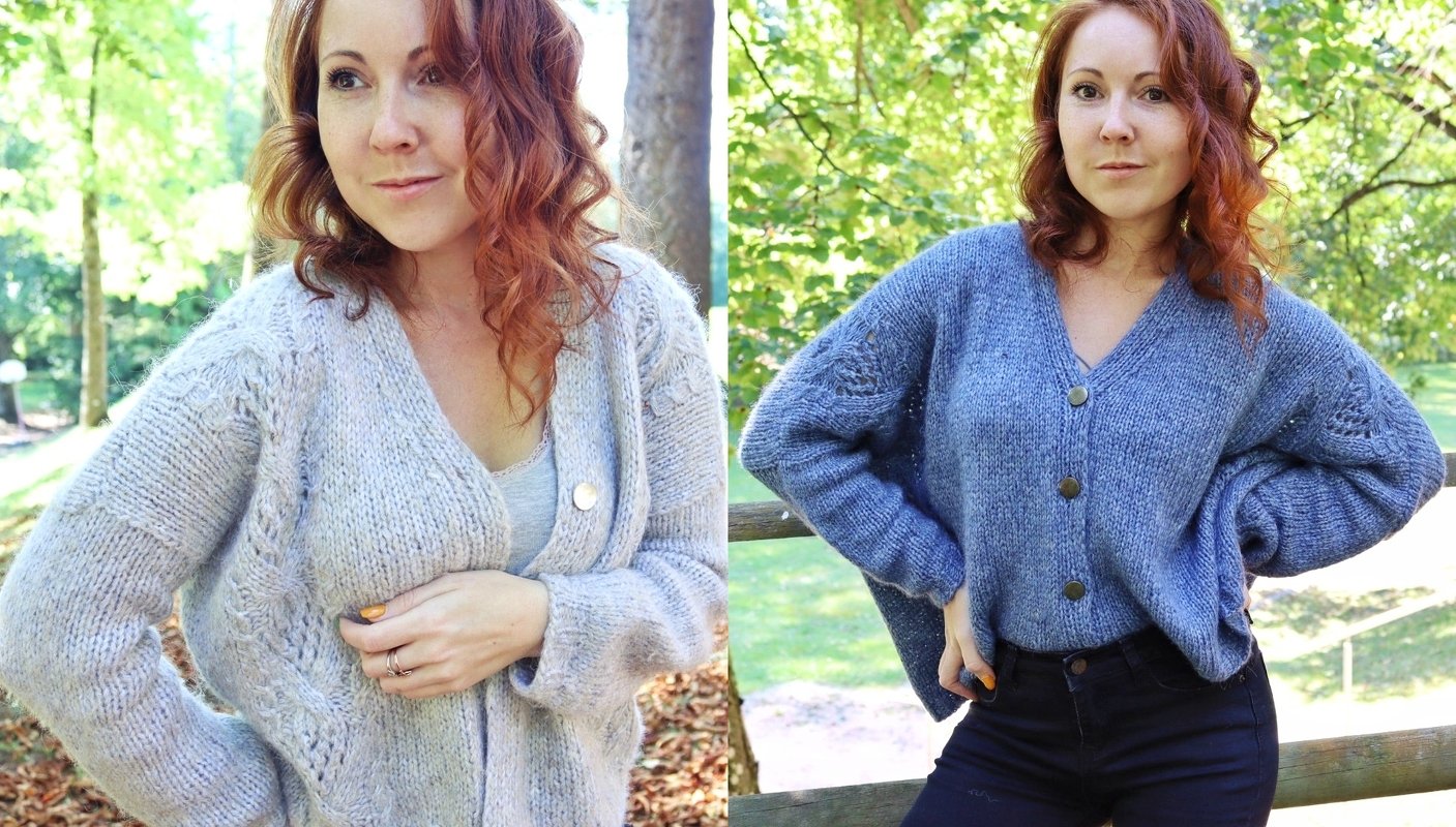 Strickanleitung oversize Cardigan ++ Fenja ++ , XS-XL