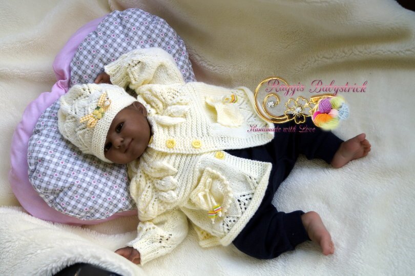 Strickanleitung für Baby's u. Reborns 3-teilig Modell Judith Gr. 50 - 56