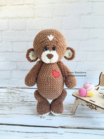 Crochet amigurumi pattern Plush Bears Brownie + Crochet outfit