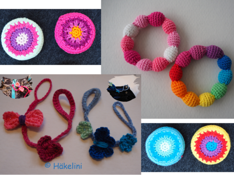 Babyrassel Perlenkette, Klick-Klack und Schnullerkette Anleitunsset