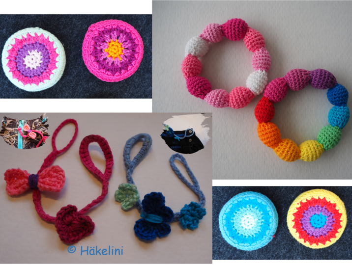 Babyrassel Perlenkette, Klick-Klack und Schnullerkette Anleitunsset