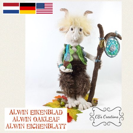 Alwin Oakleaf, Amigurumi Crochet Pattern, Catcher of Dreams