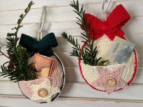 Weihnachtliche Geschenk-Anhänger häkeln - Häkelanleitung PDF