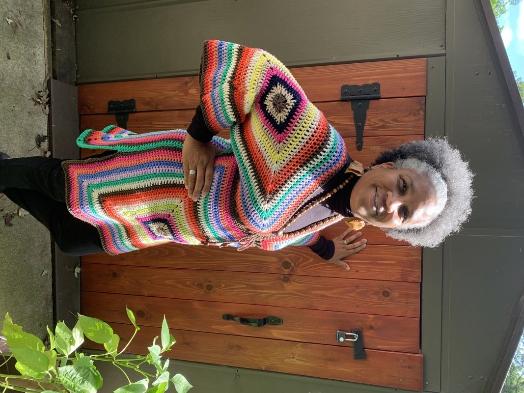 Crochet Granny Square Kimono Dress, easy beginner, size inclusive - Image 6