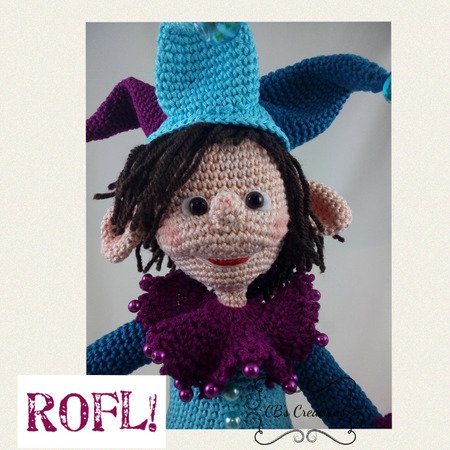 ROFL, Amigurumi Crochet Pattern, jester