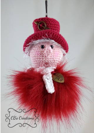 Funnies Fizz, Fezz and Furr, Crochet Pattern, with fur pompon