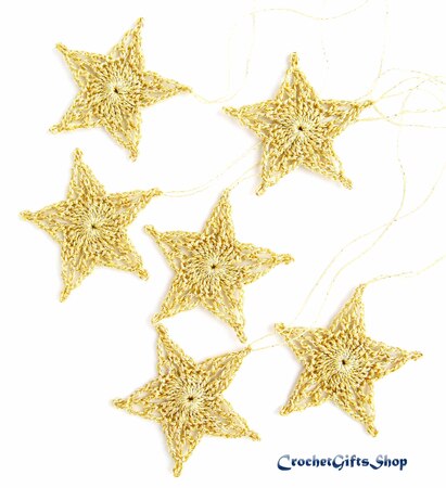Crochet Pattern Christmas Star Ornaments (3)