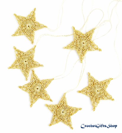 Crochet Pattern Christmas Star Ornaments (3)