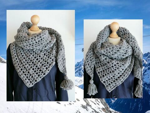 Häkelanleitung Großes Flauschtuch Tonke