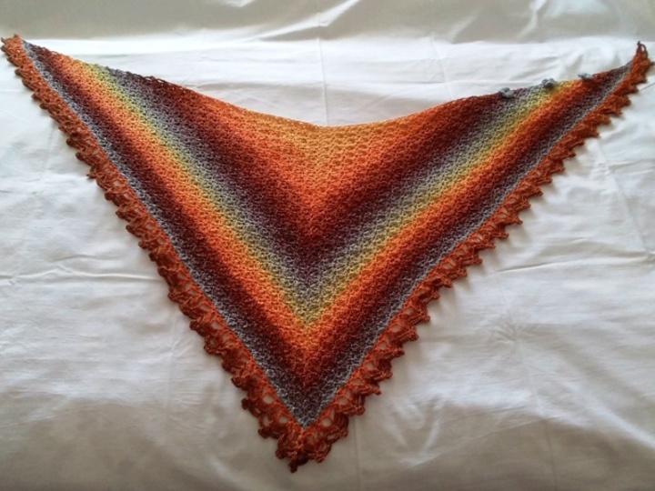 Zimbabwe Häkeltuch mit Knopf Anleitung