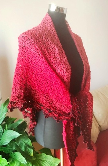 Zimbabwe Häkeltuch mit Knopf Anleitung