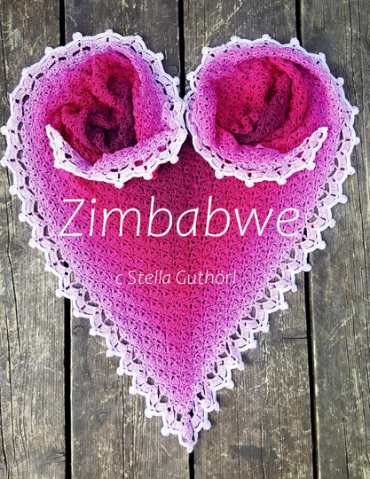 Zimbabwe Häkeltuch mit Knopf Anleitung