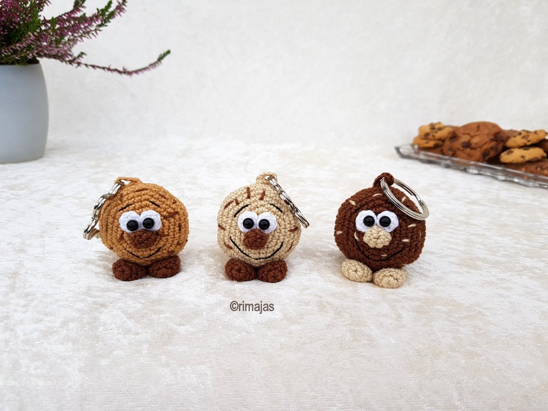 Häkelanleitung / Schlüsselanhänger - Krümel - das Cookie / für Wollreste - Bild 4